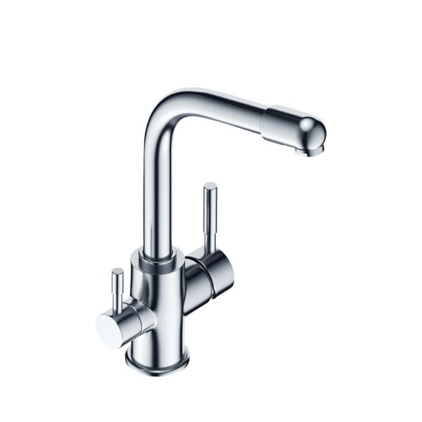 The 125 is a 2in1 mixer tap made from long-lasting stainless steel that provides access to filtered and running water.